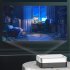 H5 Projector Video Projector Outdoor Movies 720P Home 4K Video Smart Projectors Wireless WiFi Home Theater System Projector For Smart Phones Laptop Tablet white