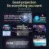 H5 Projector Video Projector Outdoor Movies 720P Home 4K Video Smart Projectors Wireless WiFi Home Theater System Projector For Smart Phones Laptop Tablet white