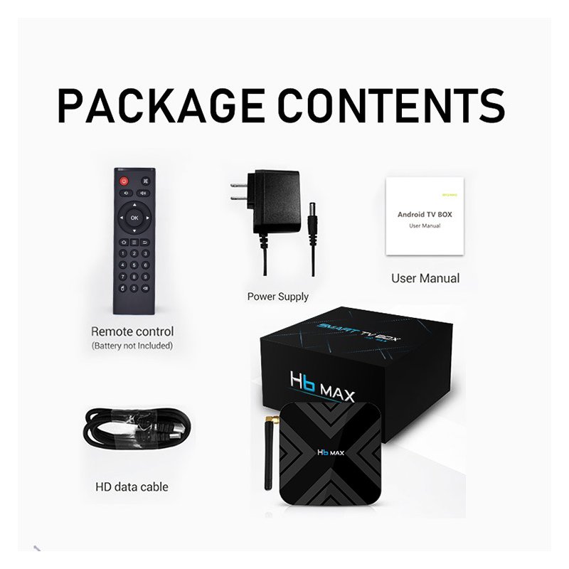 H6 MAX TV BOX - US Plug 4G+32GB  Black