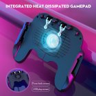 H6 Universal Mobile Game  Controller  Joystick Accessories Mobile Game Button Grip Set With Cooling Fan For Cell Phone Chicken-eating Gamepad black