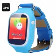 GPS Tracker Kids Phone Watch (Blue)
