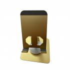 H8-01 Foldable Phone Stand For Desk Angle Height Adjustable Cell Phone Holder Portable Tablet Cradle Desktop Dock Tyrant gold