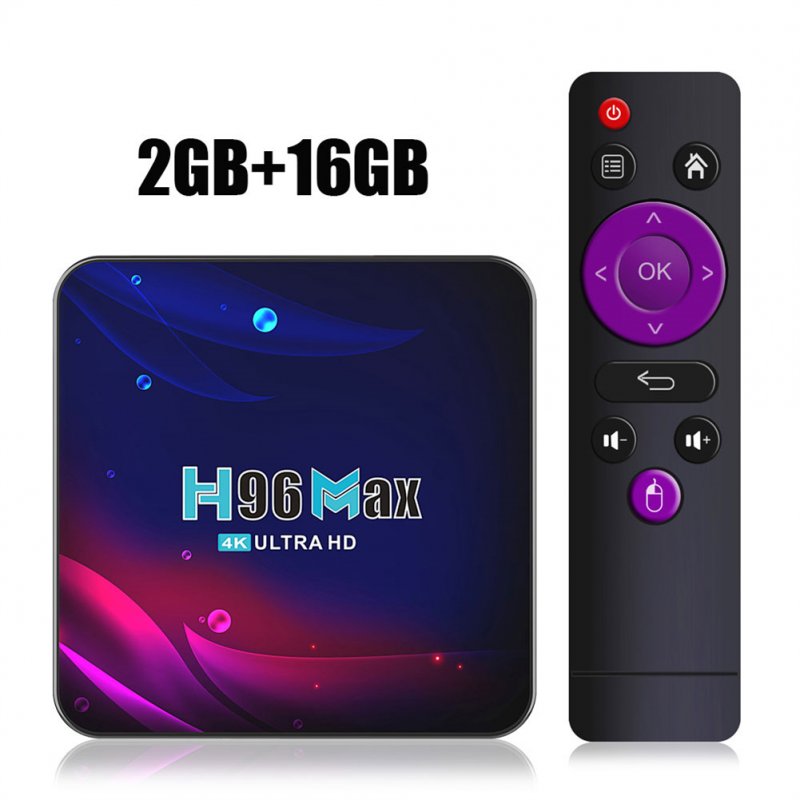 H96 Max Smart Tv Box Android V11 Rk3318 Rockchip Dual Wifi 2.4g/5g Bt 4.0 4k Digital Television Set Top US Plug 2GB+16GB