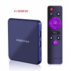 H96 Max V12 Set top Box android 12 0 Rk3318 5GWiFi Dual band Tv Player with RC Blue EU Plug 4 64GB