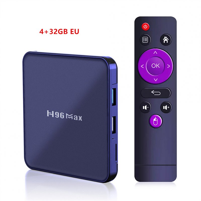 H96 Max V12 Set-top Box android 12.0 Rk3318 5GWiFi Dual-band Tv Player with RC