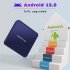 H96 Max V12 Set top Box android 12 0 Rk3318 5GWiFi Dual band Tv Player with RC Blue EU Plug 4 64GB
