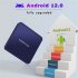 H96 Max V12 Set top Box android 12 0 Rk3318 5GWiFi Dual band Tv Player with RC Blue US Plug 4 64GB