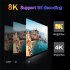 H96max V56 Smart Set top Box Gigabit android Quad Core 12 8k Bluetooth Media Player H96 V58 Tv Box Black US Plug 2 16G