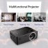 HD 1080P TFT LCD Home Mini Projector TV Multi Media Player Theater Home Cinema Video Projector Black AU Plug
