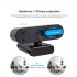 HD 1080P Webcam Built in Microphone Auto Focus Web Camera with Lid black