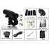 HD 720p rugged sports camera with durable weatherproof construction and multiple mounting accessories