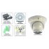 HD Dome IP Security Camera with Power over Ethernet  POE  feature  1 4 CMOS lens  2 Megapixel sensor and H 264 compression