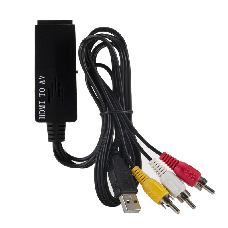 HD HDMI To AV Adapter Mini HDMI to AV Video Converter Box For DVD cable box PS3 Xbox 360 Blu-ray Player black