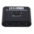 HD Multimedia Interface Switch 4K 60hz Splitter 1080P 3D HD Adapter ABS Bidirectional Switcher 2 In 1 Out 1 In 2 Out HD Hub black