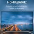 HD Multimedia Interface Switch 4K 60hz Splitter 1080P 3D HD Adapter ABS Bidirectional Switcher 2 In 1 Out 1 In 2 Out HD Hub black