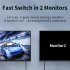 HD Multimedia Interface Switch 4K 60hz Splitter 1080P 3D HD Adapter ABS Bidirectional Switcher 2 In 1 Out 1 In 2 Out HD Hub black