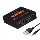 HD Switcher 4K 1080P Avedio Links HD Multimedia Interface Switch Adapter With LED Indicator 1 Input 2 Output Switch Splitter black