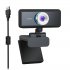 HD Webcam 1080P Built in Microphone 180 Degrees Adjustable Video Web Cam black