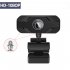 HD Webcam 1920 1080 Noise Cancelling Microphone Mini Computer Camera for Desktop Laptop black
