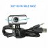 HD Webcam 480P Portable Web Cam Built in Microphone For Skype Desktop Computer USB Plug Play Laptop black