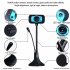 HD Webcam USB Web Camera With Noise Cancelling Microphone 360 Degree Rotation Webcam blue