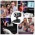 HD Webcam With Mic Night Vision Megapixel Web Cam With Clip Holder For Computer PC Laptop Desktop black