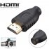 HDMI Converter Black Standard HDMI Male A Type Micro HDMI D Female Plug Adapter black