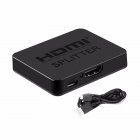 HDMI Splitter 1 in 2 Out 4K  HDMI Splitter 1 To 2 Amplifier For Full HD 1080P 3D black