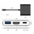 HDMI Type C Hub Adapter for Nintend Switch HDMI Converter Dock Cable for Switch black