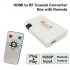 HDMI to RF Coaxial Converter Box with Remote Control EU plug