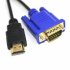 HDMI to VGA 1080P Adapter Cable HDMI Male to VGA HD 15 Male Connecting Cable black