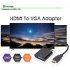 HDMI to VGA Adapter Digital to Analog Video Audio Converter Cable HDMI VGA Connector for Xbox 360 PS4 PC Laptop TV Box Ordinary black