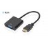 HDMI to VGA Adapter Digital to Analog Video Audio Converter Cable HDMI VGA Connector for Xbox 360 PS4 PC Laptop TV Box Ordinary black