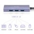 HDMIi 4k Type c Docking Station Type c to Usb 3 0 Hub  4 in 1 Extender for Macbook Silver gray