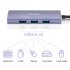 HDMIi 4k Type c Docking Station Type c to Usb 3 0 Hub  4 in 1 Extender for Macbook Silver gray