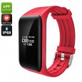 Fitness Tracker Bracelet (Red)
