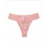 HIMISS Women Lace Thong Panties Hispter Low Rise Sexy Lingerie Underwear 3 Pack Coral pink   Peach pink  Purple XL