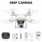 HJ101 Wifi Camera Air Pressure Fixed Height Face Recognition Drone White 480P+ face recognition