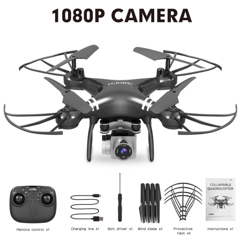 HJ101 Wifi Camera Air Pressure Fixed Height Face Recognition Drone Black 1080P+ face recognition