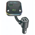HM02 Car MP3 Player Wireless Radio Adapter FM Transmitter Hands-Free Kit USB Charger With Digital Display black