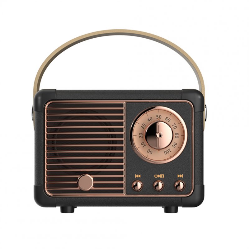 HM11 Retro Speakers Audio Home Outdoor Stereo Speaker Portable Wireless Speaker For Home Kitchen Office Travelling black
