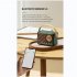 HM11 Retro Speakers Audio Home Outdoor Stereo Speaker Portable Wireless Speaker For Home Kitchen Office Travelling black