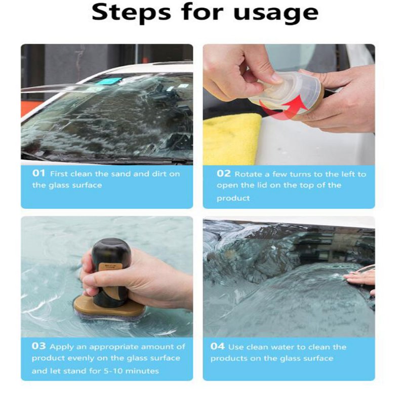 Car Glass Oil Film Remover Cleaner Car Cleaning Wash Windshield Cleaner Oil Removal Film Removal Cleaning Supplies 