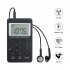 HRD 103 Radio Operated By USB Cable Rechargeable Excellent Reception Pocket Radio For Senior Running Walking Home black