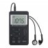 HRD 103 Radio Operated By USB Cable Rechargeable Excellent Reception Pocket Radio For Senior Running Walking Home black