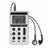 HRD 103 Radio Operated By USB Cable Rechargeable Excellent Reception Pocket Radio For Senior Running Walking Home silver