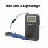 HRD 737 Portable Radio Rechargeable Full Band Radio Aircraft Band Receiver FM AM SW CB Air VHF World Band Radio Black