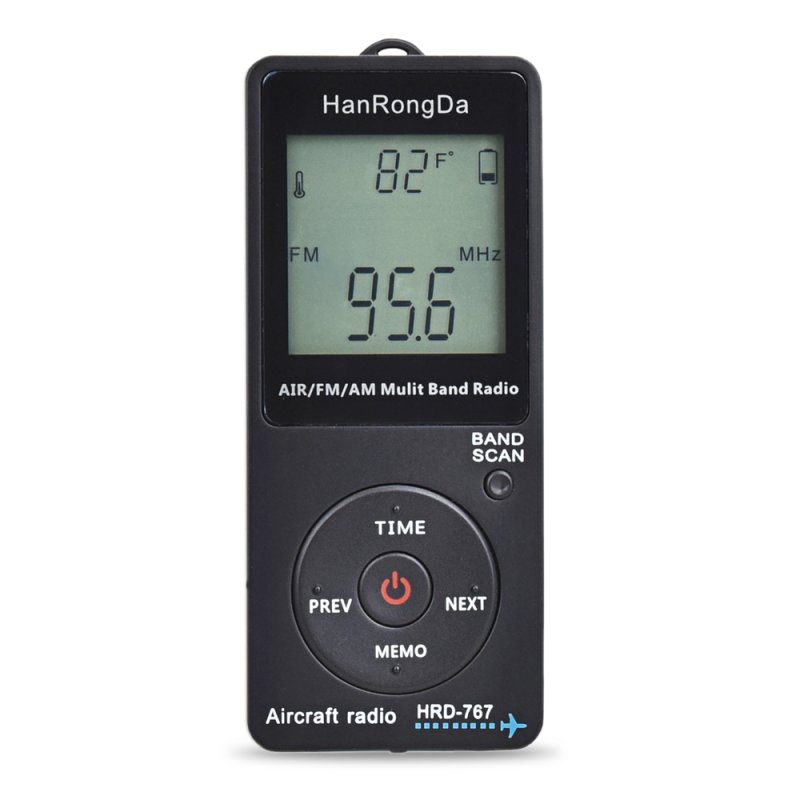 HRD-767 AM FM AIR Radio LCD Display Radio Speaker Rechargeable Portable Radio