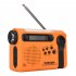 HRD900 Emergency Radio with 2000mAh Battery Backup Portable Full Band Radio Hand Crank Solar Power Charging Radio Green