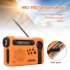 HRD900 Emergency Radio with 2000mAh Battery Backup Portable Full Band Radio Hand Crank Solar Power Charging Radio Green
